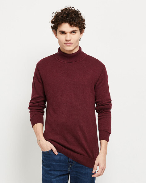 Buy Burgundy Sweaters Cardigans for Men by MAX Online Ajio