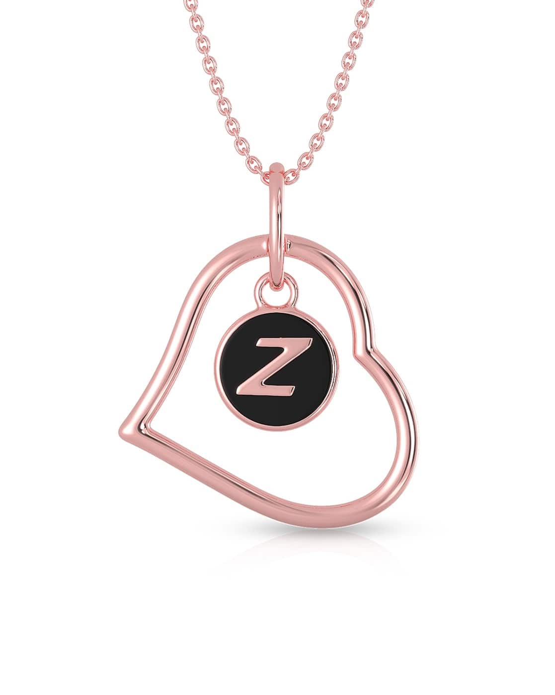 Buy Malabar Gold & Diamonds Rose Gold Enamel Z Alphabet Pendant