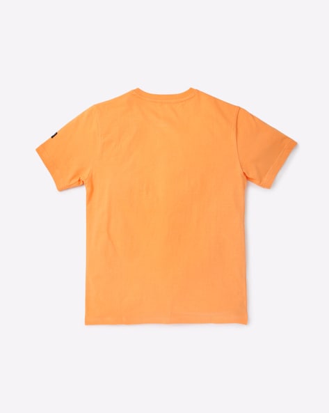 Orange mickey store mouse shirt