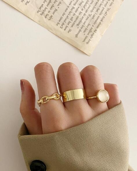 Simple Ring Set Stackable Finger Ring Women Girls Party - Temu