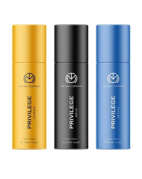 The Man Company Set of 3 Privilege Legend with Bold & Active Body Sprays