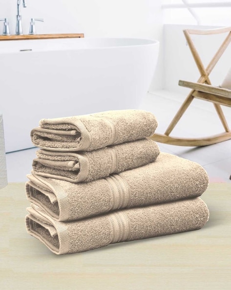 Beige towels online bath