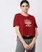 UMBRO TWO COLOUR PRINT TEE, RED, L