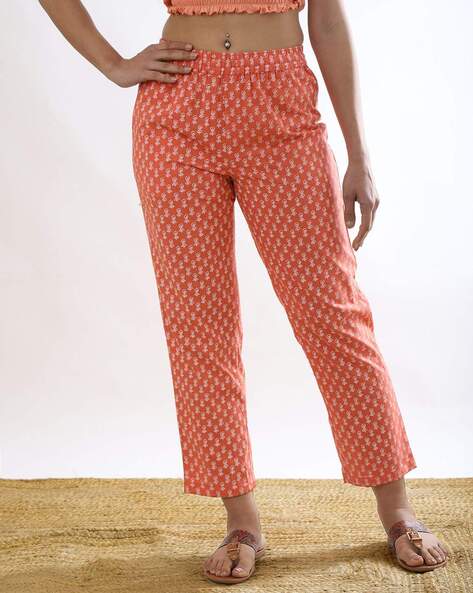 Women Floral Print Ankle-Length Pants Price in India