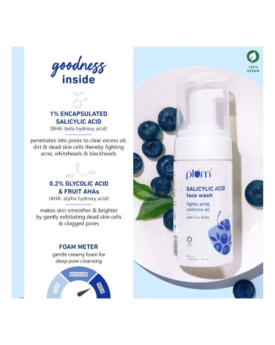 Salicylic Acid Foaming Face Wash with Fruit AHAs (110ml)