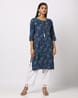 Cross Stitch Print Straight Kurta