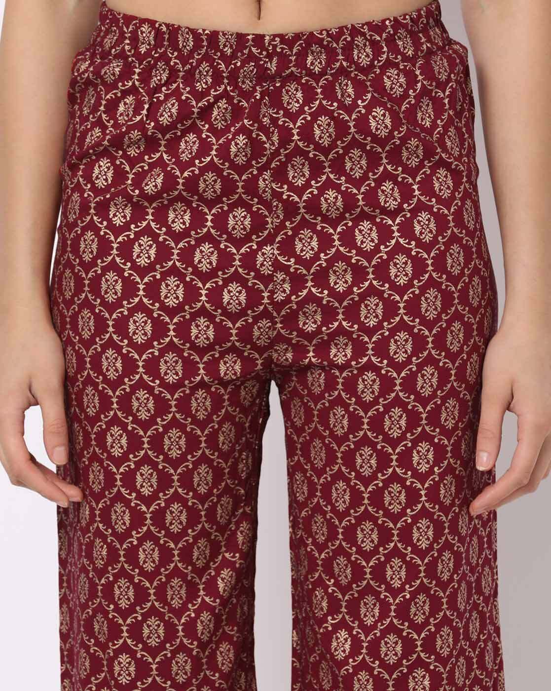 Buy Maroon Ethnic Bottoms for Women by DHUNI Online