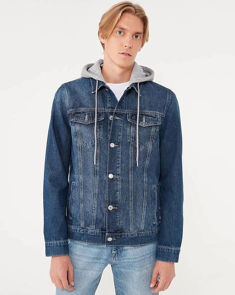 Icon jersey hooded denim jacket | Dsquared2 | Eraldo.com