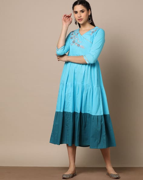 norma kamali blue dress Norma Kamali // Blue One Shoulder Diana Dress – VSP Consignment main image 0
