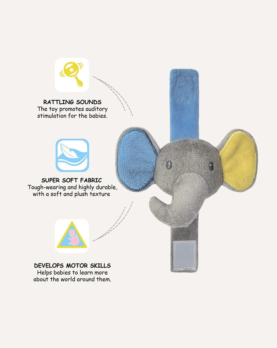 Wrist Rattle- Elephant –