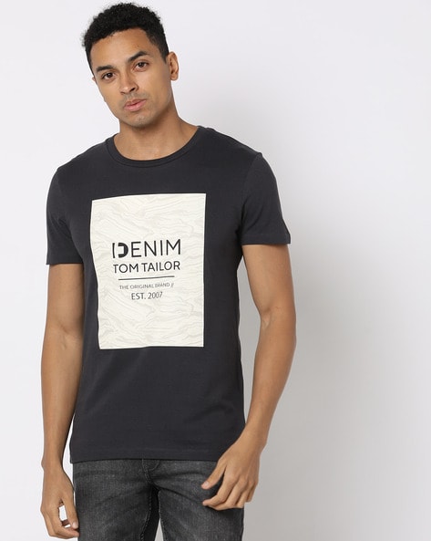 Buy Grey Tshirts for Online by Tom Men Tailor