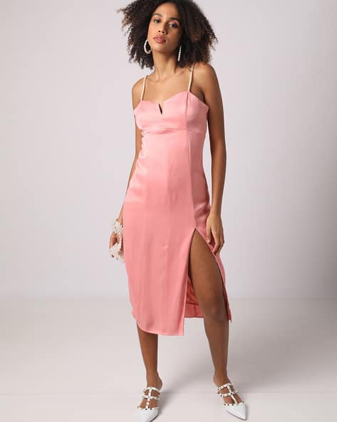 Encrustd Sheath Dress with Slit