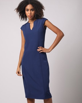 V neck shop sheath dress