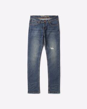 pepe jeans Boys Mid-Wash Distressed Slim Fit Jeans-picture-16