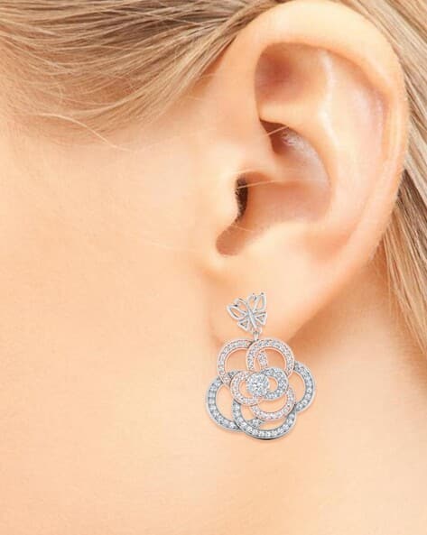 Silver-Plated Drop Earrings - Main Image