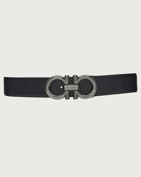 Ferragamo Double Gancini Reversible & Adjustable Leather Belt in Black for  Men