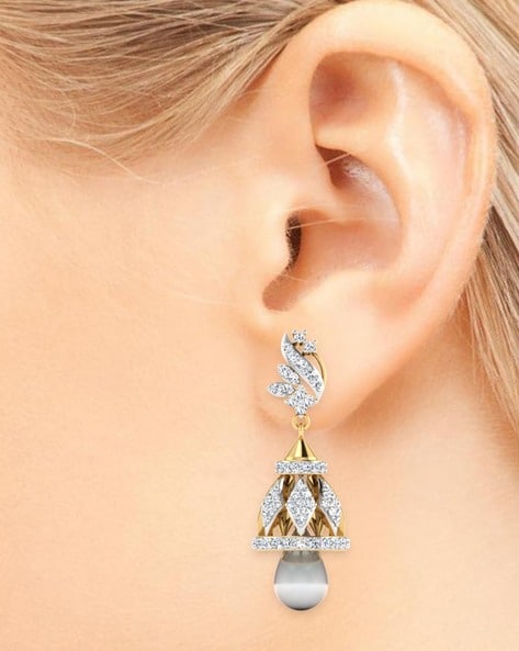 American diamond stone indian earring jhumka jhumki buy online