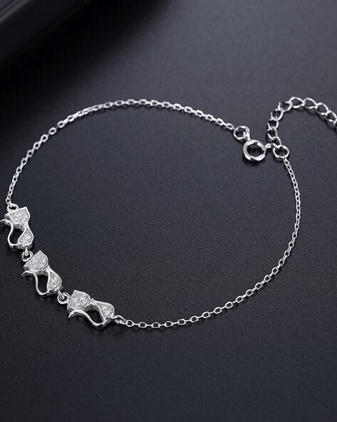 Sterling Silver cat high quality bracelets