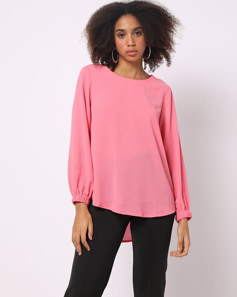 Buy MARIE CLAIRE Full-Length Sleeve Top with R Online | Ajio.com
