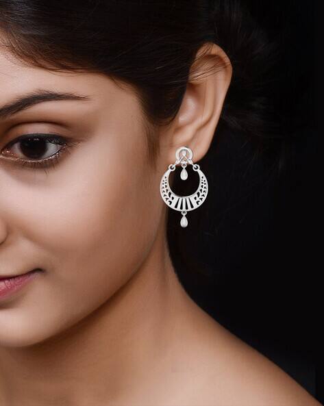 Iski Uski 925 Sterling Silver Jiva Chandbali Earrings