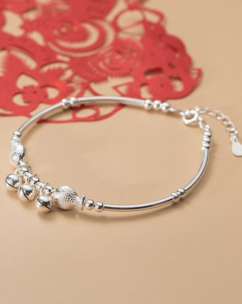 Women 925 Sterling Silver Charm Bracelet Jewelry