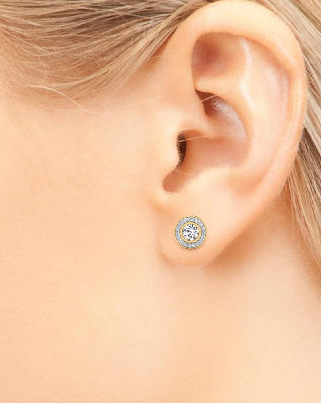 ajio sterling silver small stud earrings