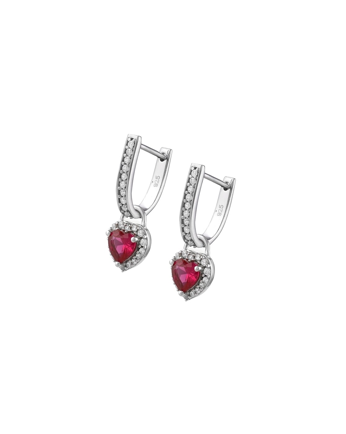 AD heart lock type stud earrings Chidambaram covering