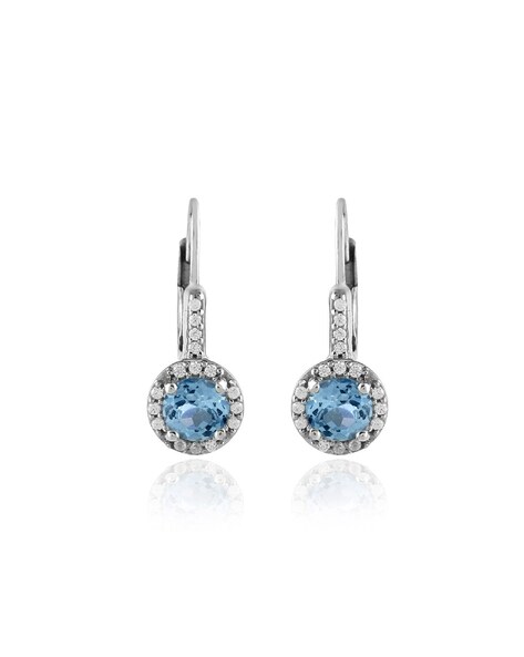 Aquamarine and Diamond Drop Earrings | Florence | Brilliant Earth