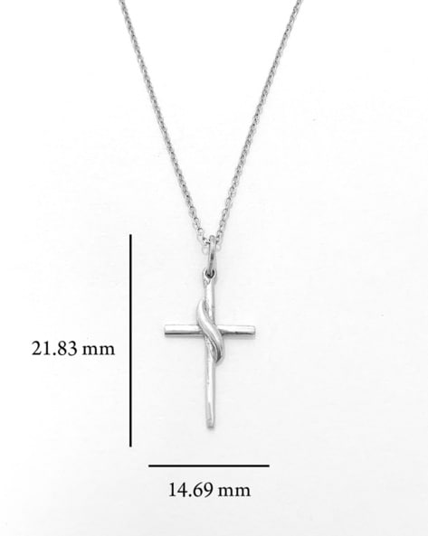 Women 925 Sterling Silver CZ Cubic Crystal Infinity Cross Pendant Necklace  | eBay