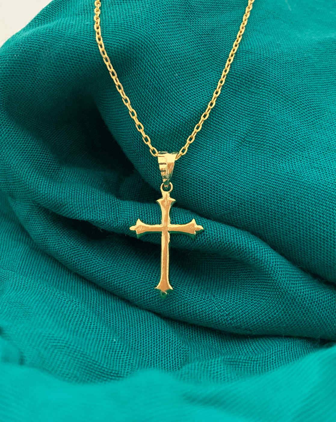 Buy Gold Cross Necklace, Women Religious Madonna Jewelry, French Style  Parisian Wedding, Rococo Style Necklaces, 18k Gold Vermeil, Paved Cross  Online in India - Etsy