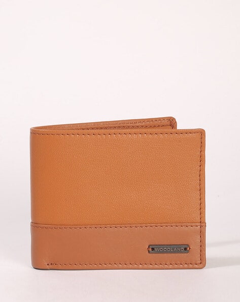 Panelled Leather Bi-Fold Wallet