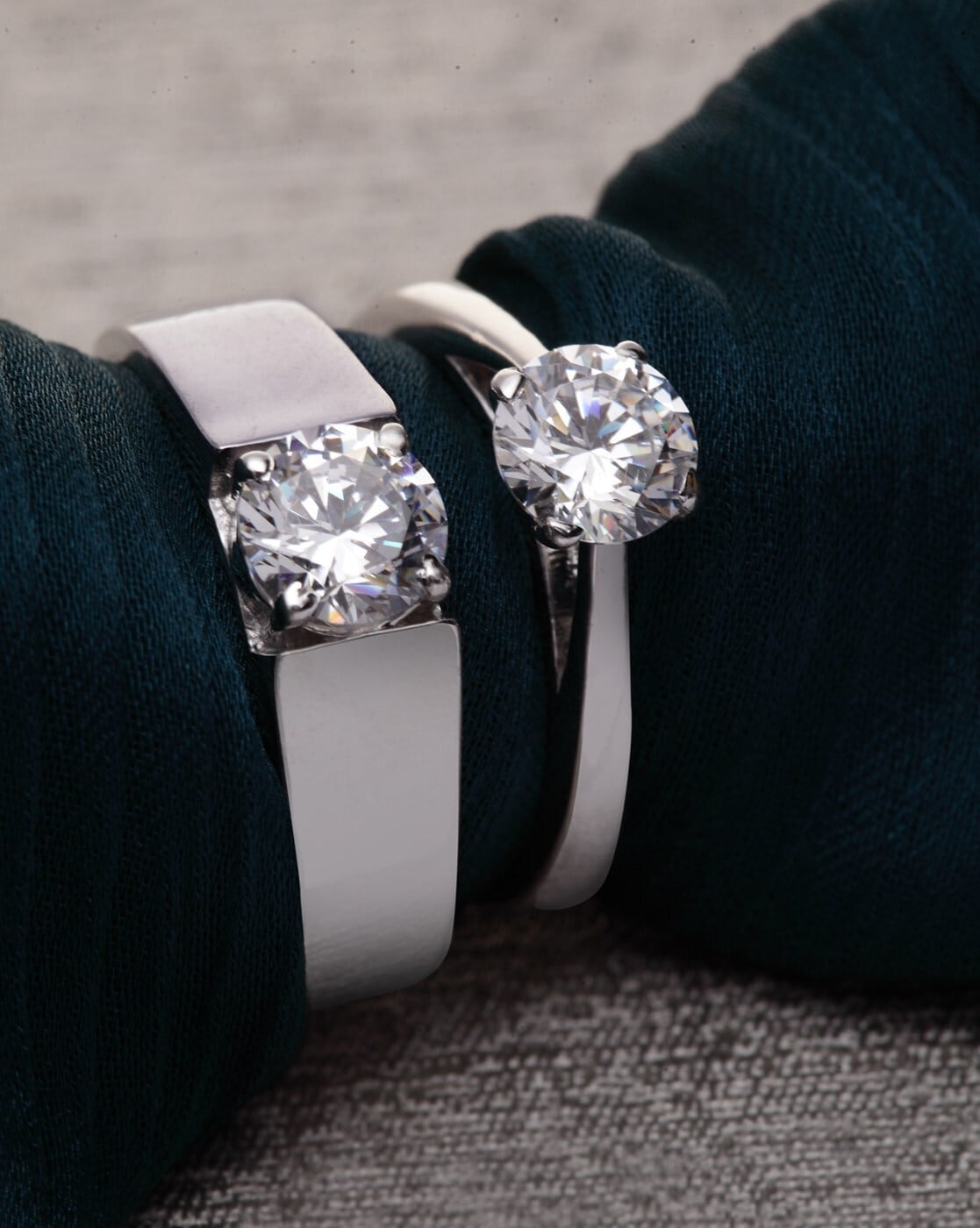 10K Rectangle Chandi Diamond Ring w/Halo by Bobby Schandra