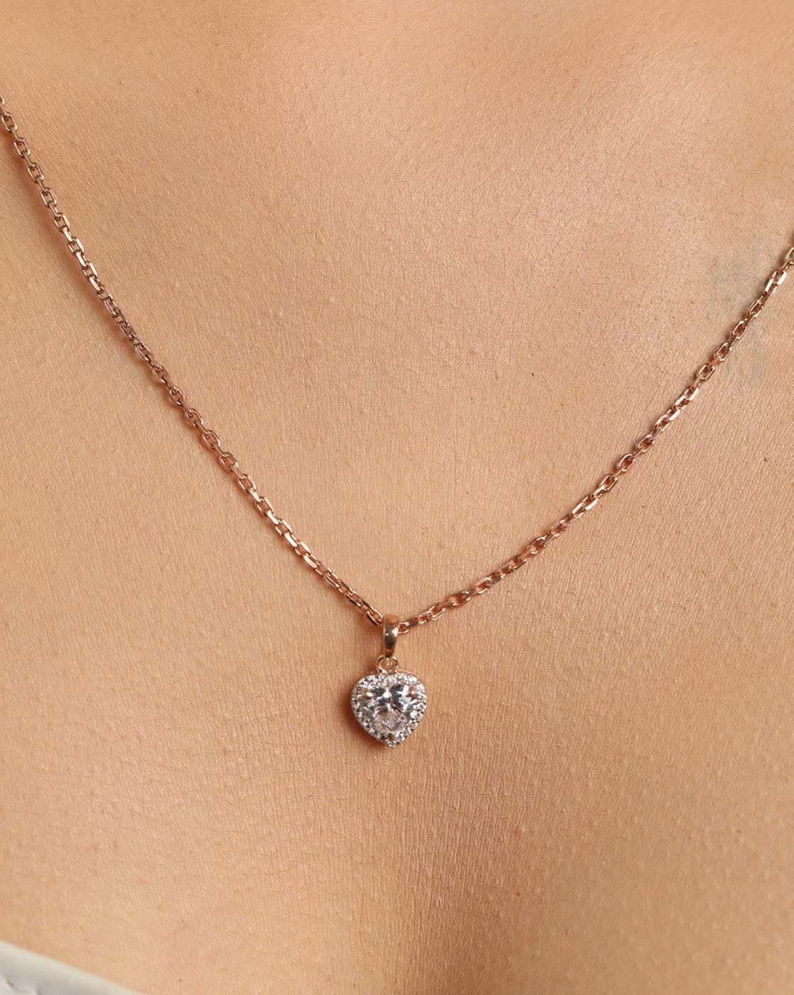 Rose gold heart hot sale necklace kohls