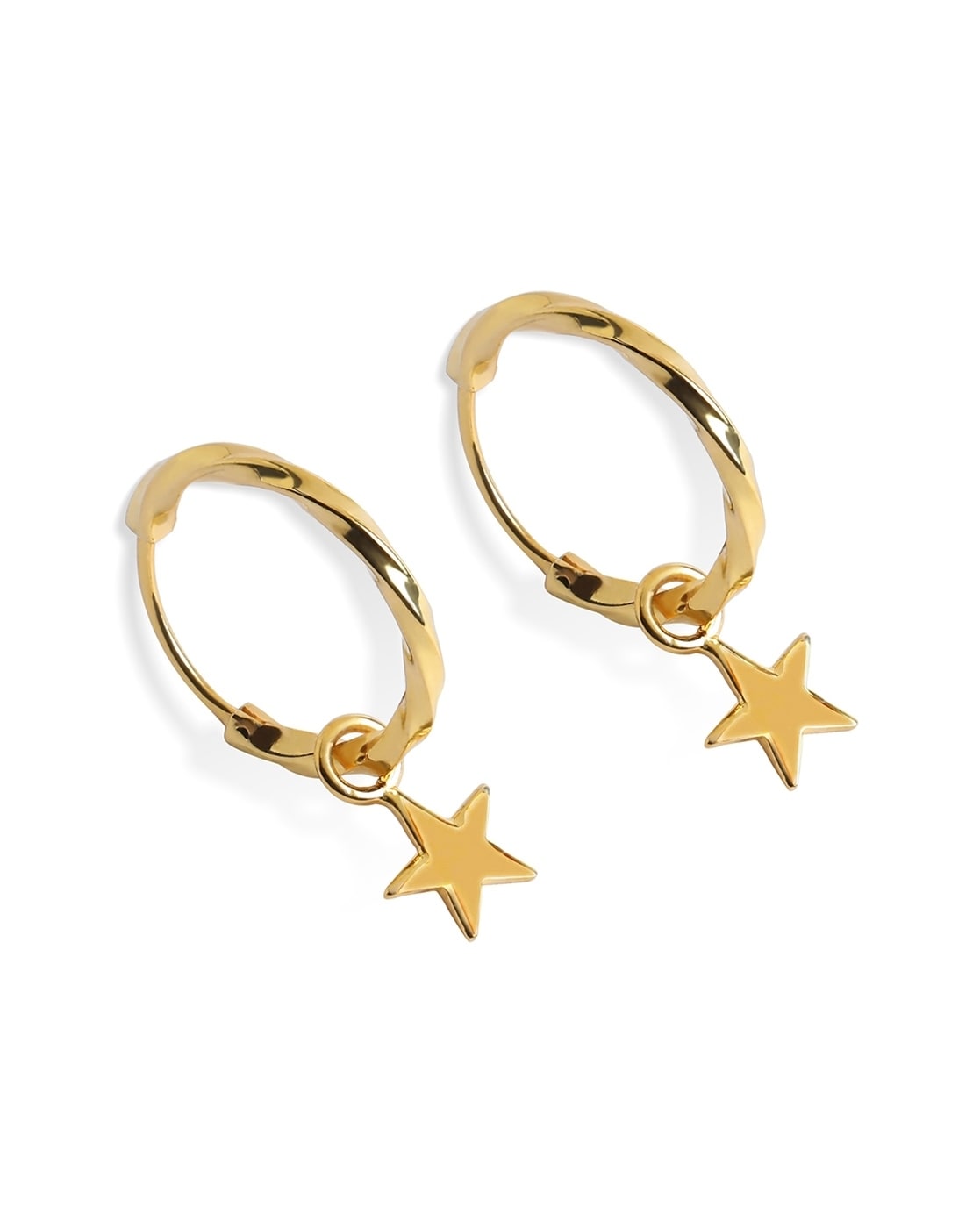 Rose Gold Star Hoop Earrings – GIVA Jewellery