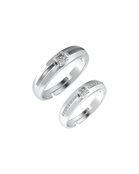 2PCS 925 Sterling Silver Adjustable Rings Couples Promise Engagement Rings  for Him and Her Set Sun and Moon 2In1 I Love You Rings - Walmart.com