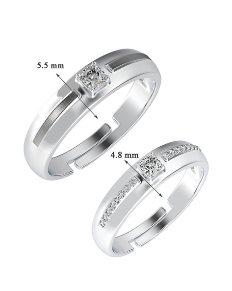 Silver Glowing in Love Couple Rings – GIVA US