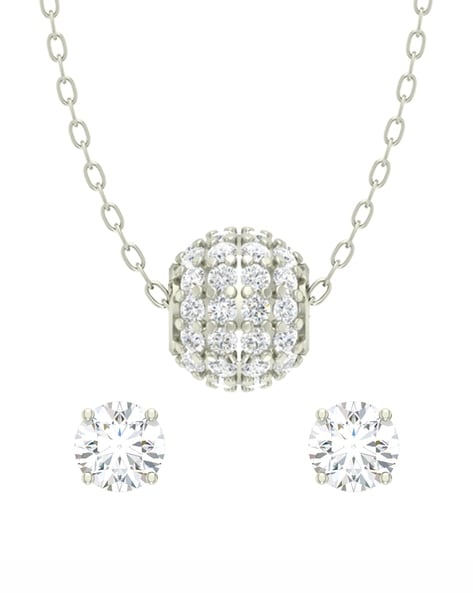 5 Point Pave Ball Necklace - Diamond – Sarah Hendler
