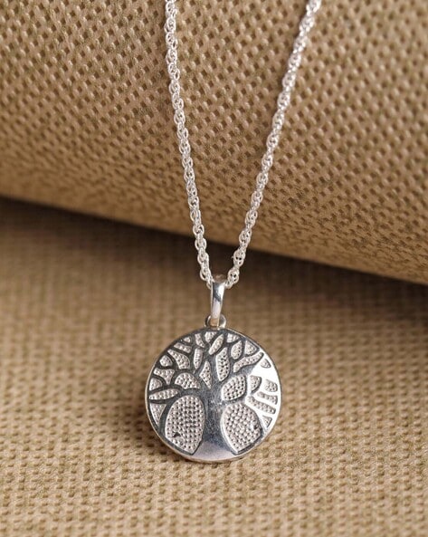 Tree of Life -Sterling Silver Pendant (Medium Size)-Gioieselli-Siena
