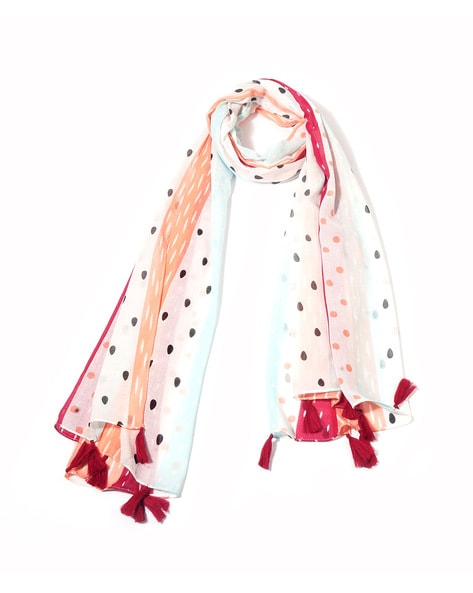 Printed Scarf with Tassels Price in India