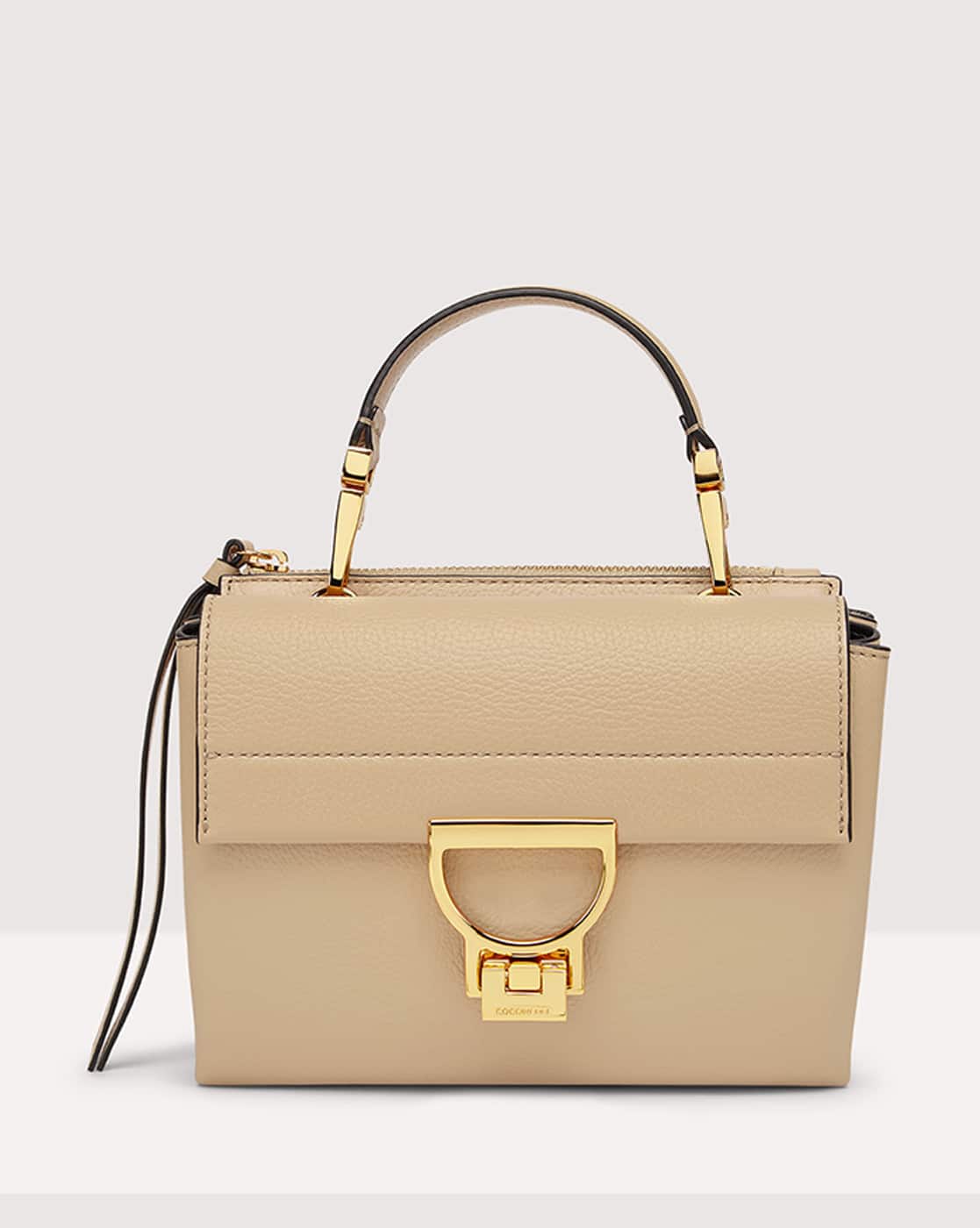 Buy COCCINELLE Arlettis Leather Satchel Bag Beige Color Women