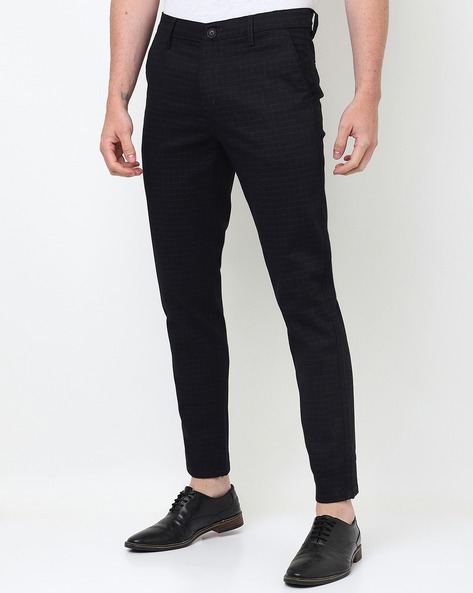 Black Straight Leg Stretch Trouser - Roman Originals UK