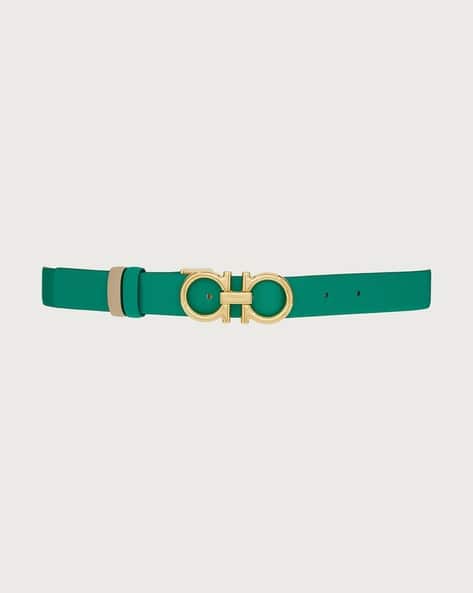 【関税&送料込】Ferragamo Belts Green Leather belt Salvatore Ferragamo Green size 85 cm in Leather