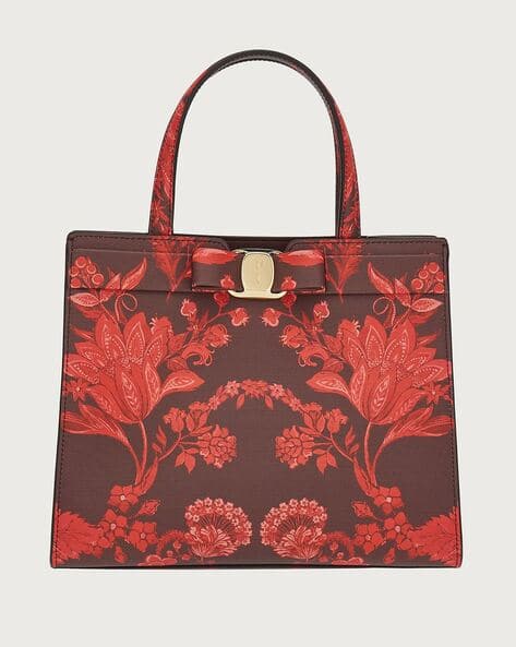 Buy Ferragamo Vara Bow Tote Bag | BROWN Color Women | AJIO LUXE