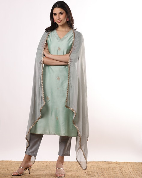 Buy Black &Maroon Kurta Suit Sets for Women by Jaipur Kurti Online | Ajio .com-saigonsouth.com.vn