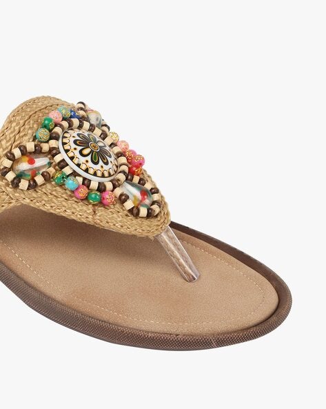 Beaded flip flop discount sandals