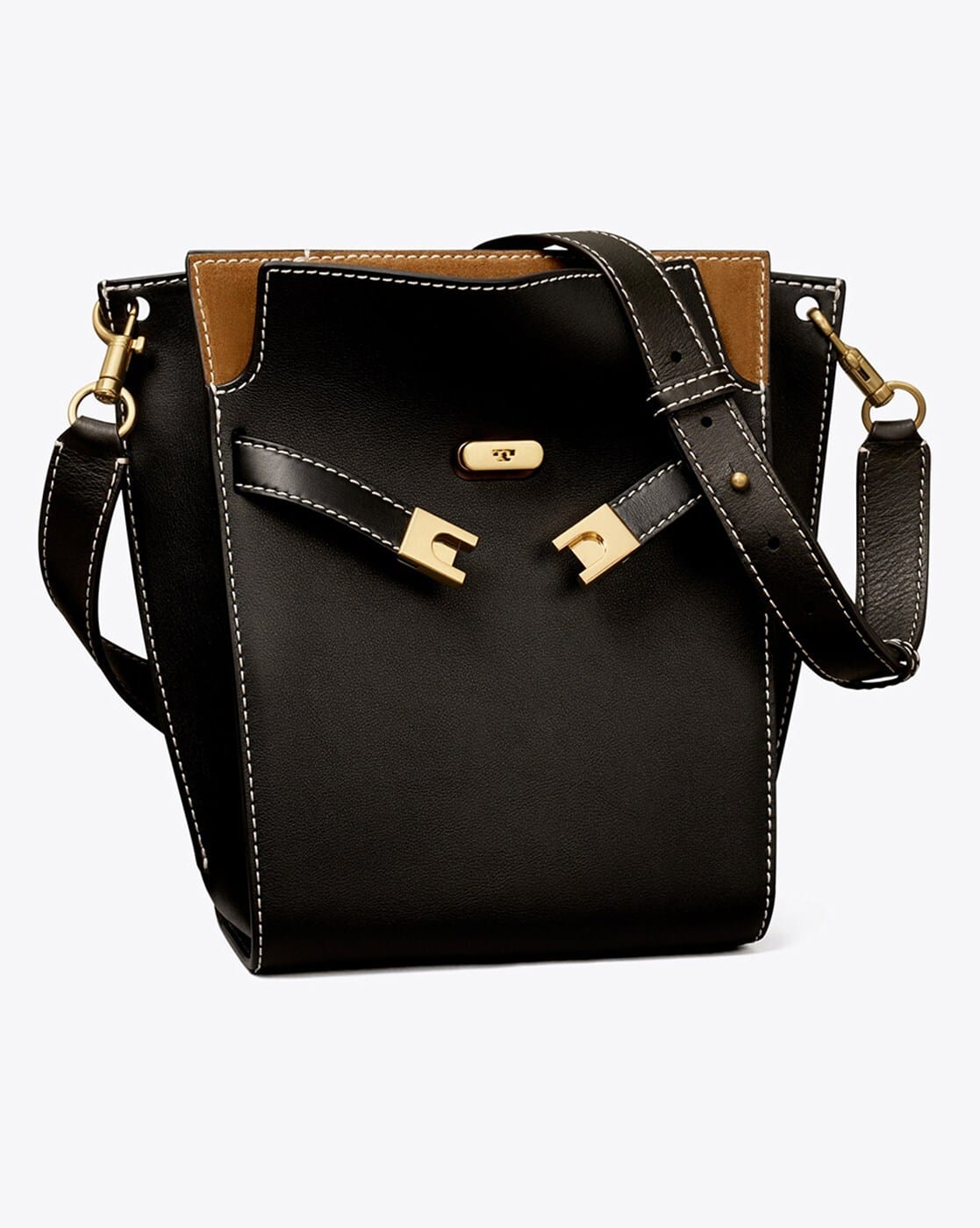 Buy Tory Burch Lee Radziwill Pebbled Double Medium Bucket With