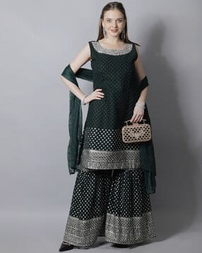 Printed Straight Kurta Suit Set-image-11