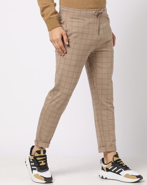 Buy online Checkered Flat Front Formal Trouser from Bottom Wear for Men by  Solemio for 819 at 59 off  2023 Limeroadcom
