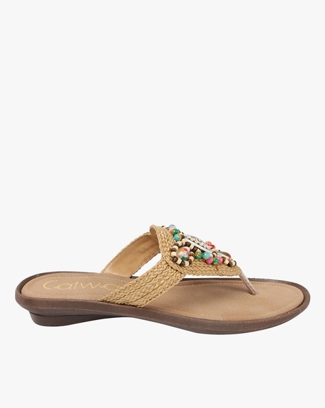 Beaded flip best sale flop sandals