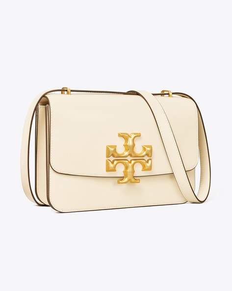 Buy Tory Burch Eleanor Shoulder Bag with Leather Strap | Cream Color Women  | AJIO LUXE